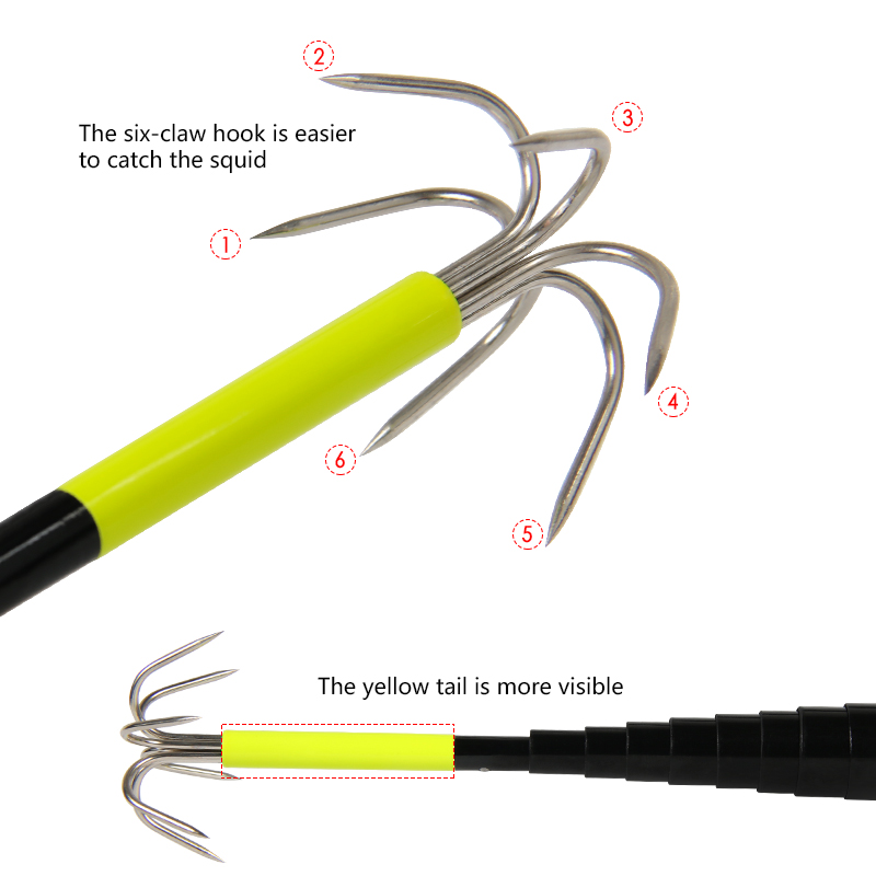 4/3m telescópica lula gaff ânc - Fishing Equipment Carp avaliação e preço