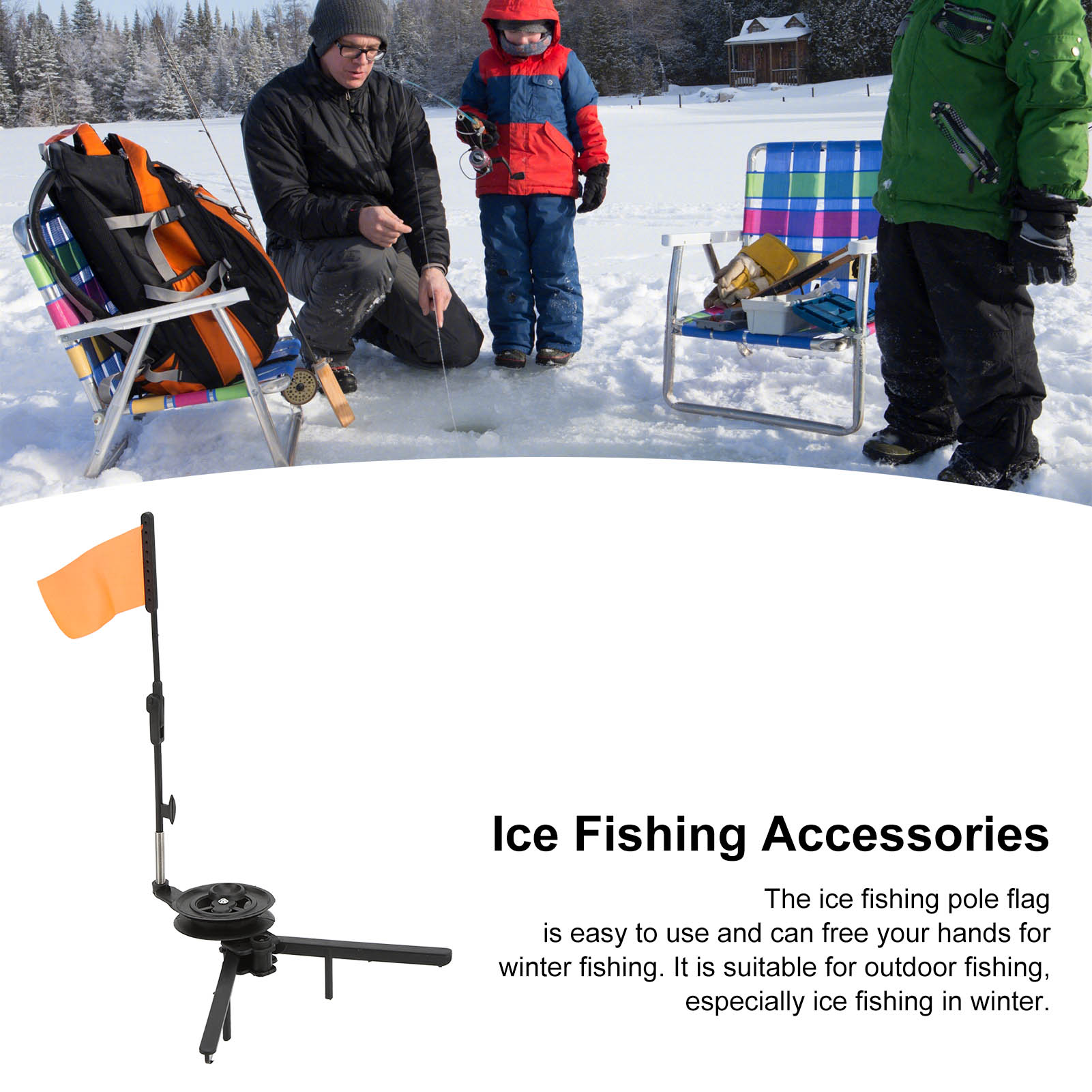 Vara de pesca no gelo dobrável - Ice Fishing Tip Up avaliação e preço